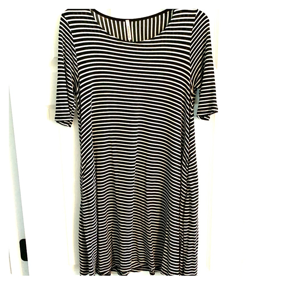 Black & White T-shirt Dress